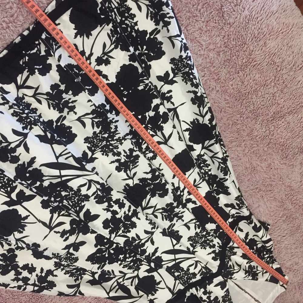 JANE LAMERTON PETITES womens petite 14 silk dress floral black and creamy white - Picture 17 of 17